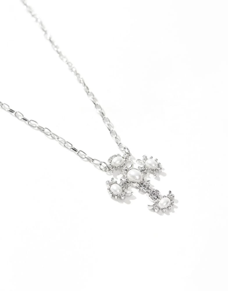 8 Other Reasons 8 Other Reasons rhodium plated large cross pendant necklace 3