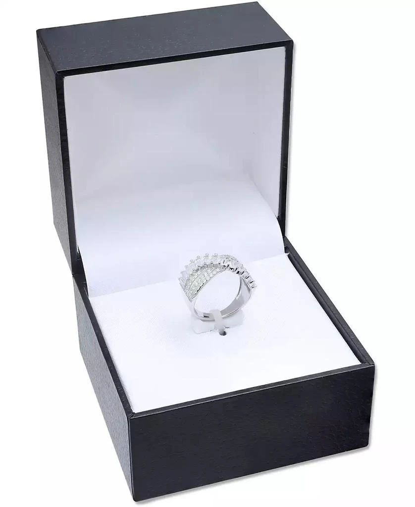 Giani Bernini Cubic Zirconia Triple Row Baguette
Pave Crossover Ring (3 ct. t.w.) in Sterling Silver or 18K Gold over Sterling Silver 2