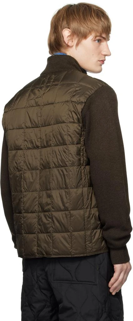 Taion Brown Hi Neck Knit Down Jacket 3