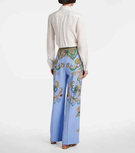 ETRO Floral silk crêpe de chine wide-leg pants 3