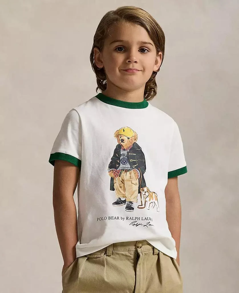 Ralph Lauren Toddler and Little Boys Polo Bear Ringer T-Shirt