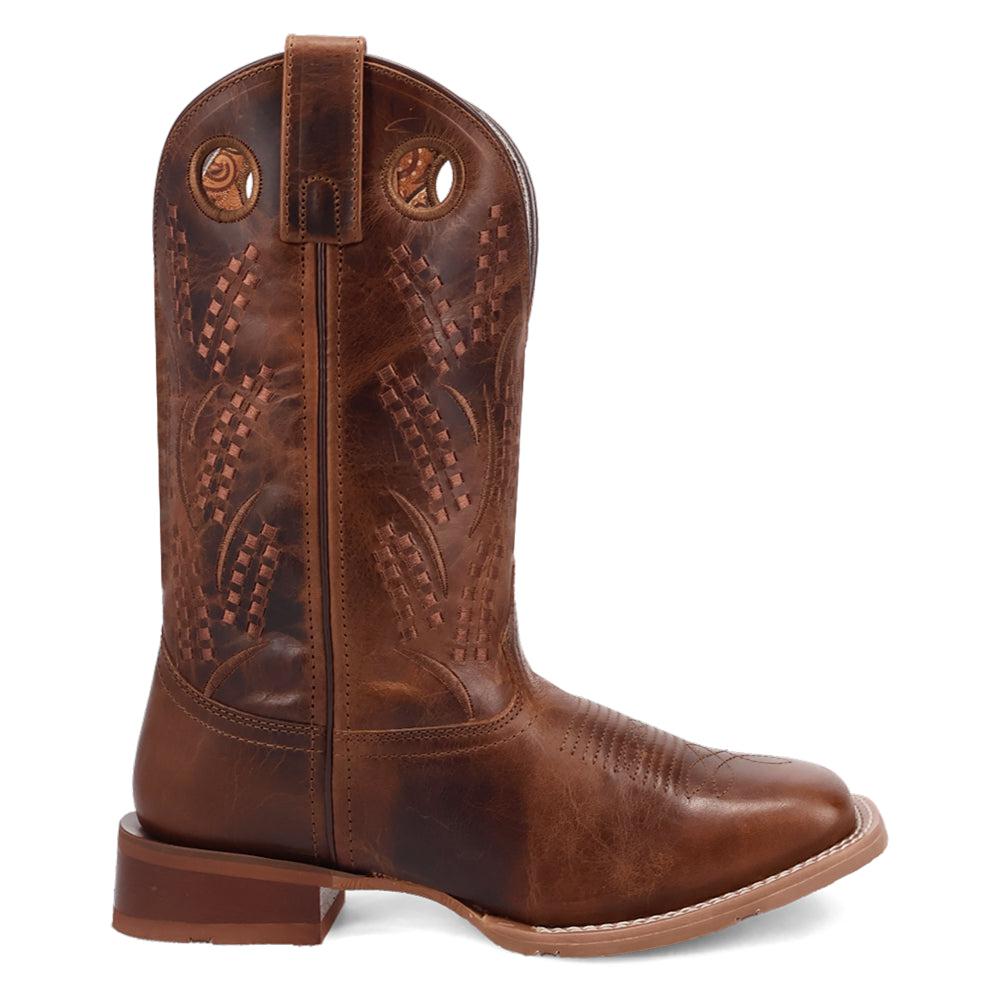 Laredo Dream Weaver Embroidered Square Toe Pull On Cowboy Boots