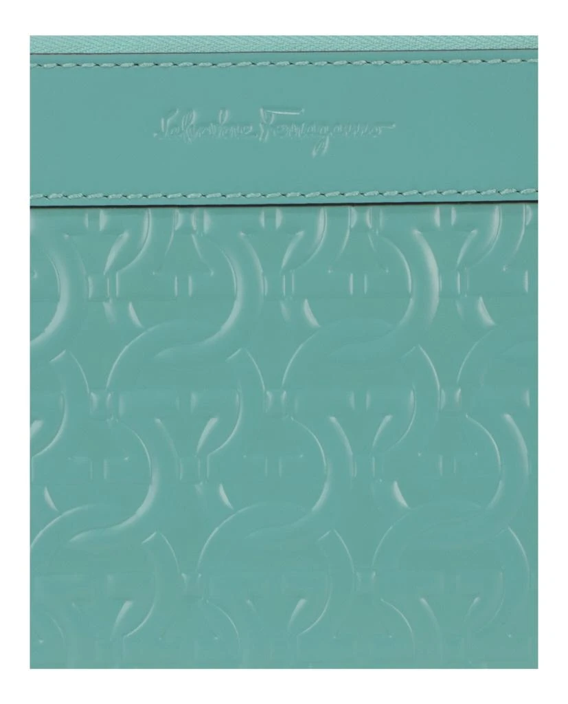 Salvatore Ferragamo Gancini Embossed Leather Clutch 3