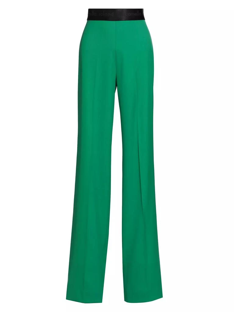 Pamella Roland Cashmere Creased-Front Dress Trousers 1
