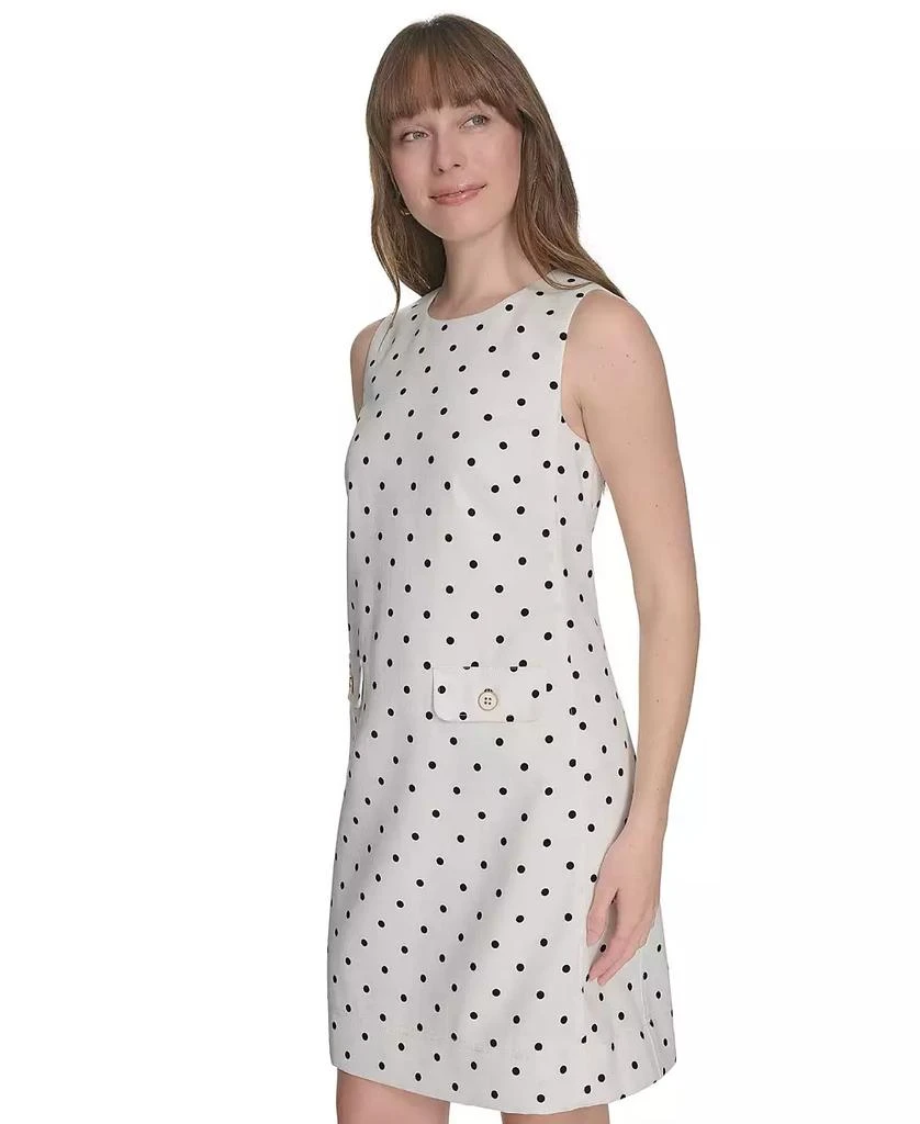 Tommy Hilfiger Petite Dot-Print Pocket Shift Dress 3