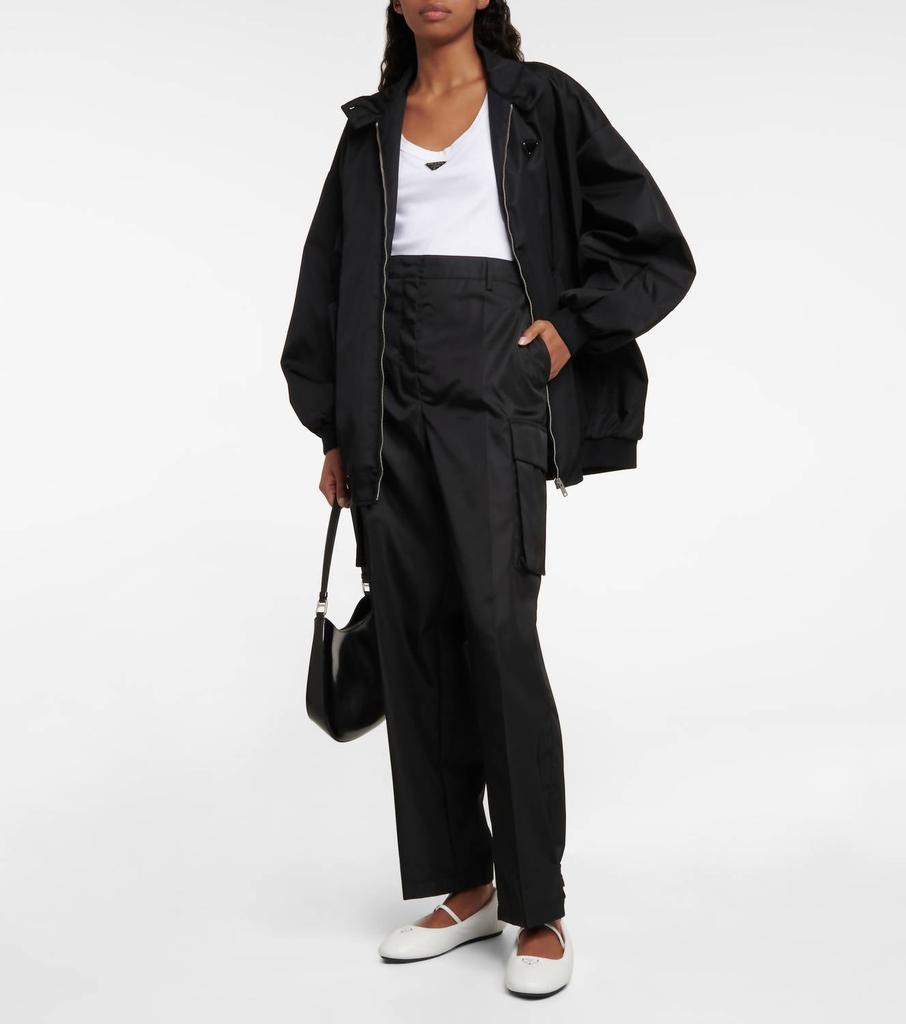 Prada Embroidered Oxford Cotton Jumpsuit - Jumpsuits