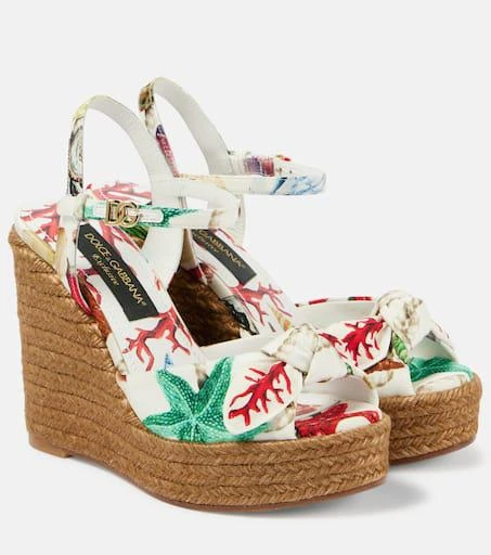 Dolce & Gabbana Capri Cava printed espadrille wedges 1