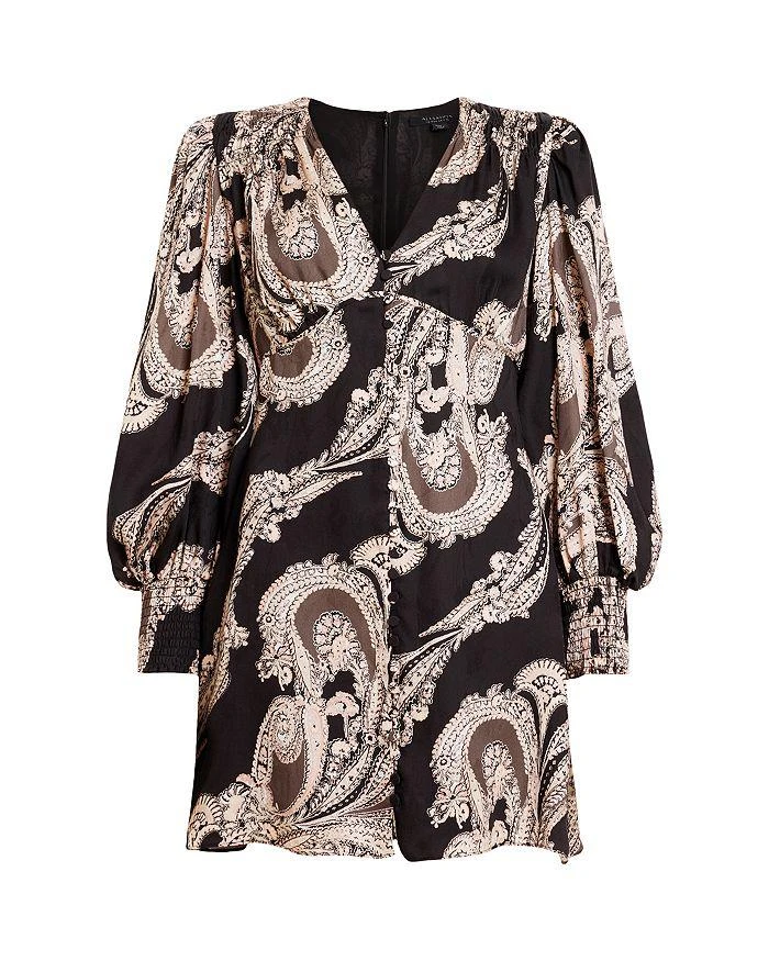 auden mini dress ALLSAINTS Women's Auden Sanibel Print Mini Dress, Black, Size 4