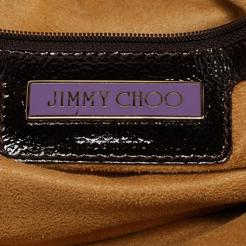 Jimmy Choo Jimmy Choo Burgundy Patent Leather and Suede Malena Satchel 11