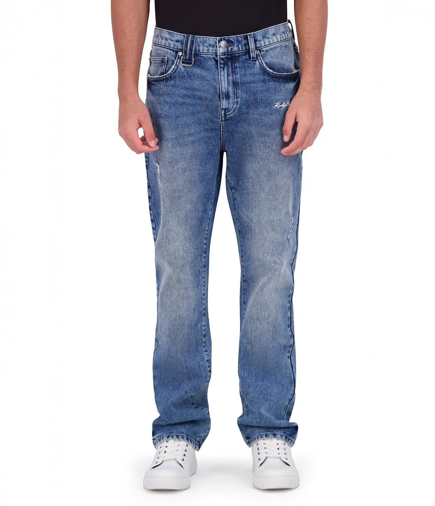 Karl Lagerfeld Paris 5 POCKET DENIM PANT WITH SIGNATURE LOGO