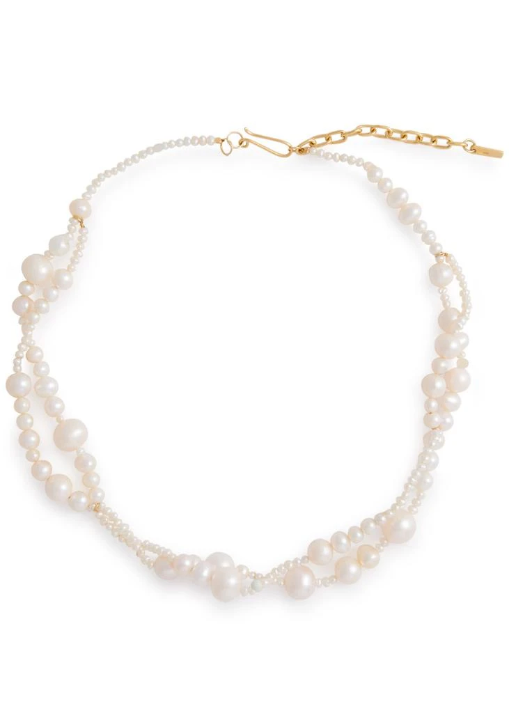 Completedworks Layered pearl and 18kt gold vermeil necklace 1