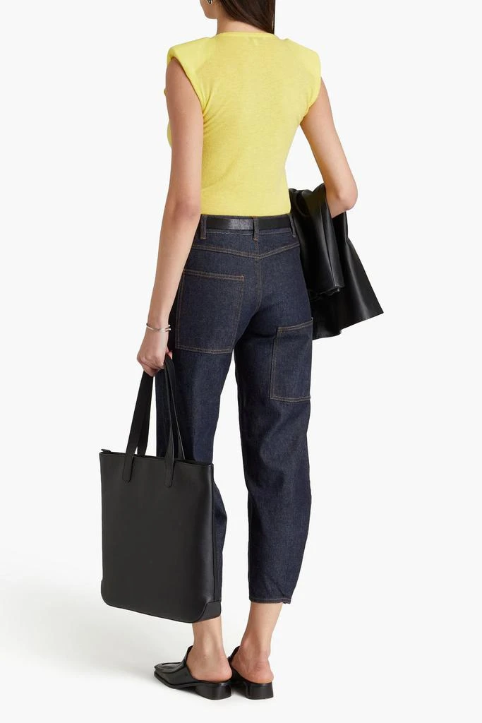 Tibi Cropped high-rise barrel-leg jeans 3