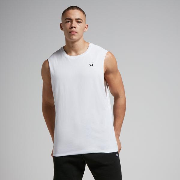 Myprotein MP Men's Rest Day Drop Armhole Tank Top - White