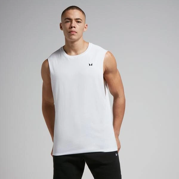 MP MP Men's Rest Day Drop Armhole Tank Top - White 1