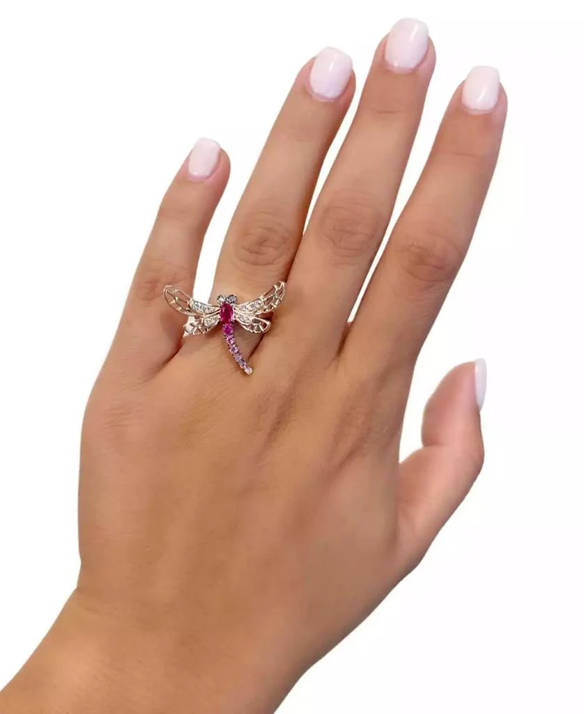 Le Vian Multi-Gemstone (3/8 ct. t.w.) 
Diamond (1/6 ct. t.w.) Dragonfly Ring in 14k Rose Gold 5