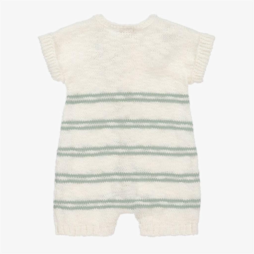 Paz Rodriguez Baby Boy's Valle Romper In Cream/mint Green