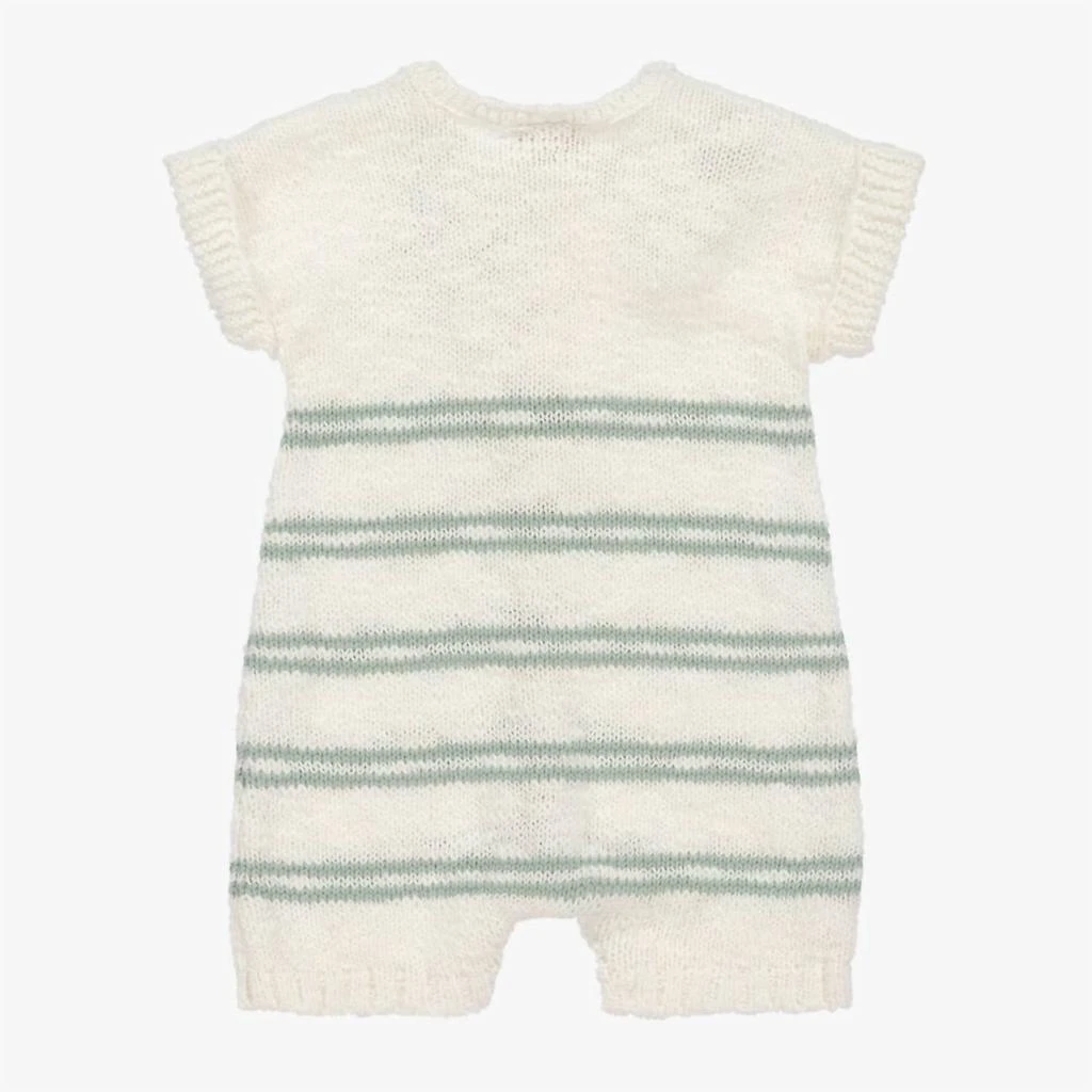 Paz Rodriguez Baby Boy's Valle Romper In Cream/mint Green 2