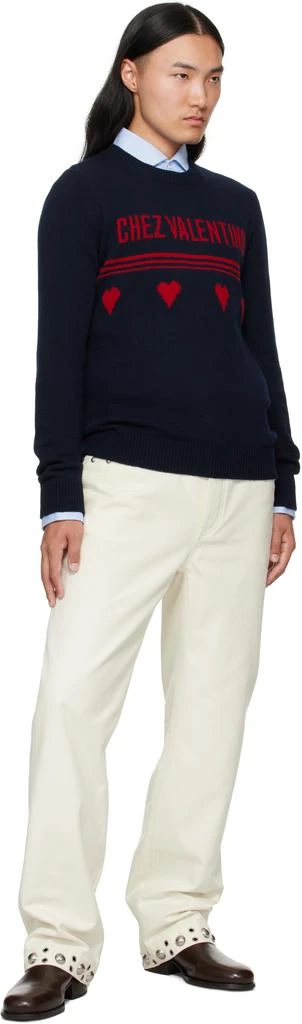 Valentino Navy Wool 
Chez Valentino
 Sweater 4