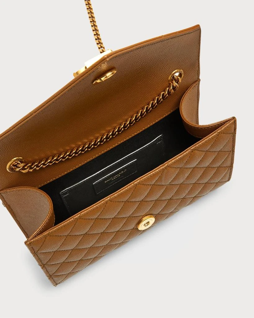 Yves Saint Laurent Envelope Triquilt Small YSL Shoulder Bag in Grained Leather 5