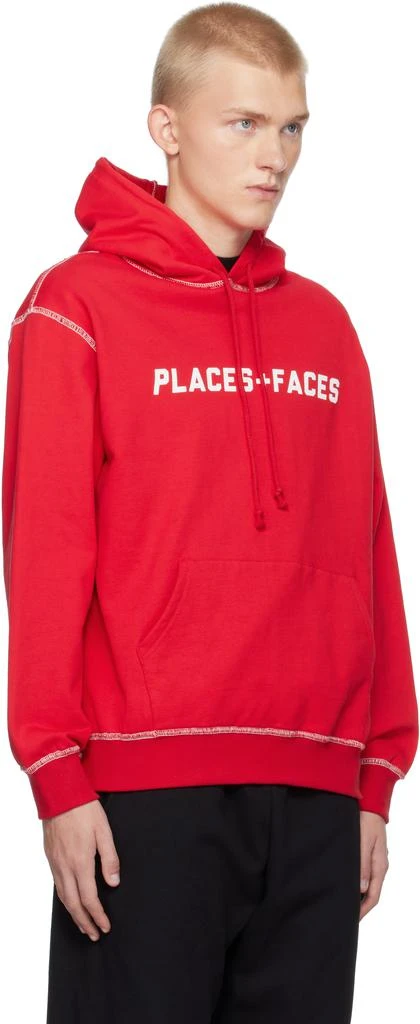 PLACES+FACES Red Contrast Stitch Hoodie 2