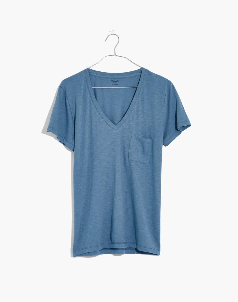 Madewell Whisper Cotton V-Neck Pocket Tee