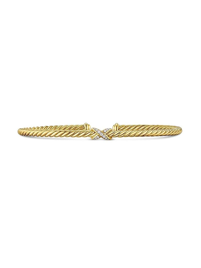 David Yurman Micro Cablespira Flex x Bracelet in 18K Yellow Gold