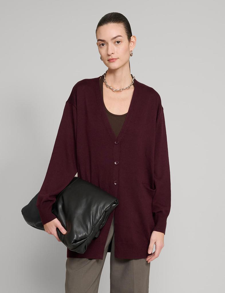 Pixie Market Burgundy Long Cardigan