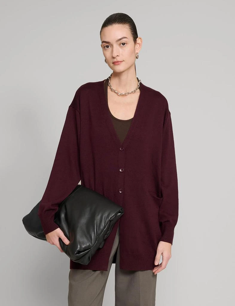 Pixie Market Burgundy Long Cardigan 2