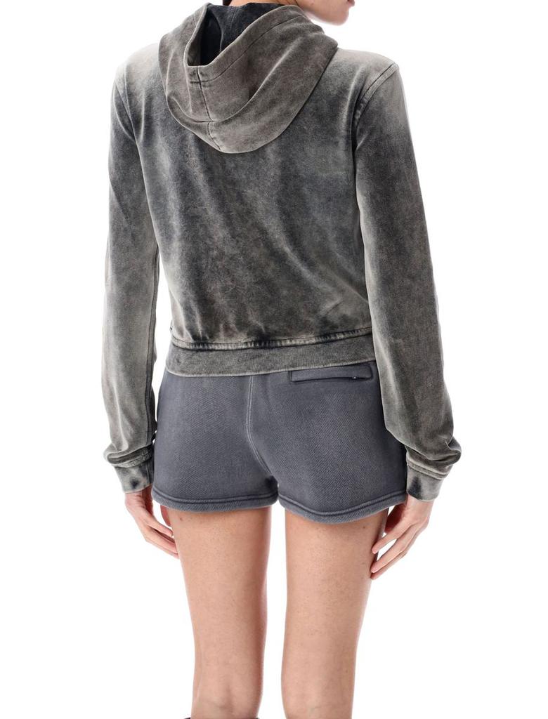 Alexander Wang T By Alexander Wang Velour Zip-Up Hoodie