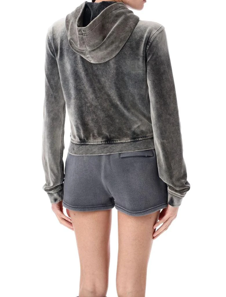 Alexander Wang T By Alexander Wang Velour Zip-Up Hoodie 2