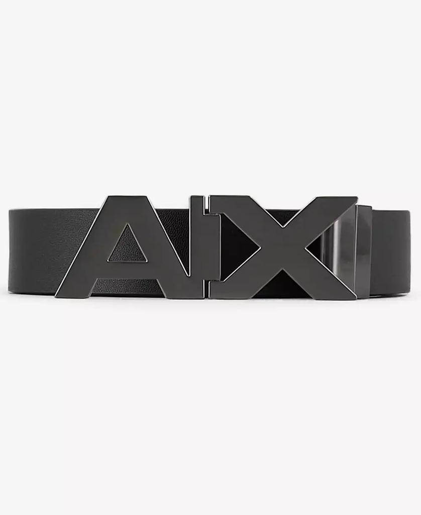 Armani Exchange Men's Satin Metal Logo Reversible Belt