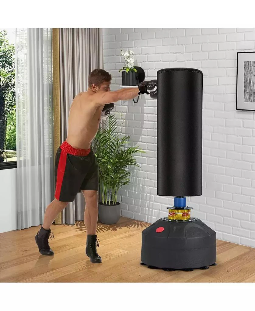 SUGIFT Freestanding Punching Bag Kickboxing Bag with Stand and Suction Cup Base 3