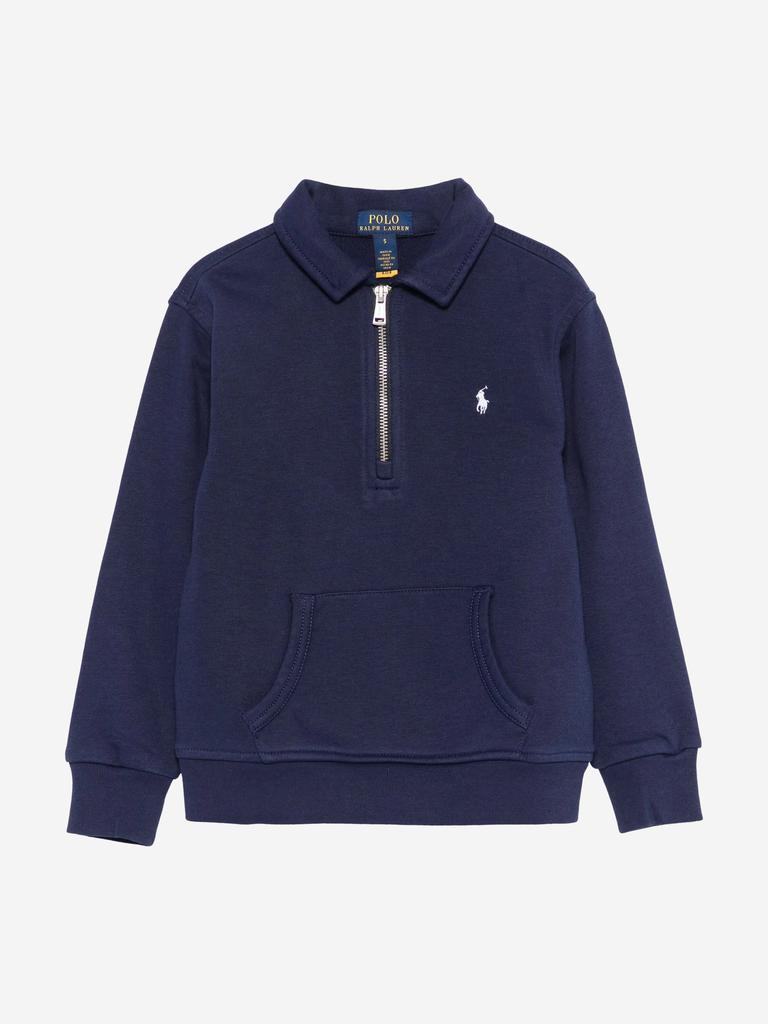 Ralph Lauren Boys Half Zip Sweatshirt in Navy