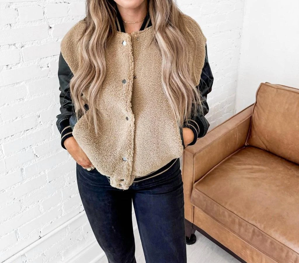 Steve Madden Florence Jacket In Beige 1