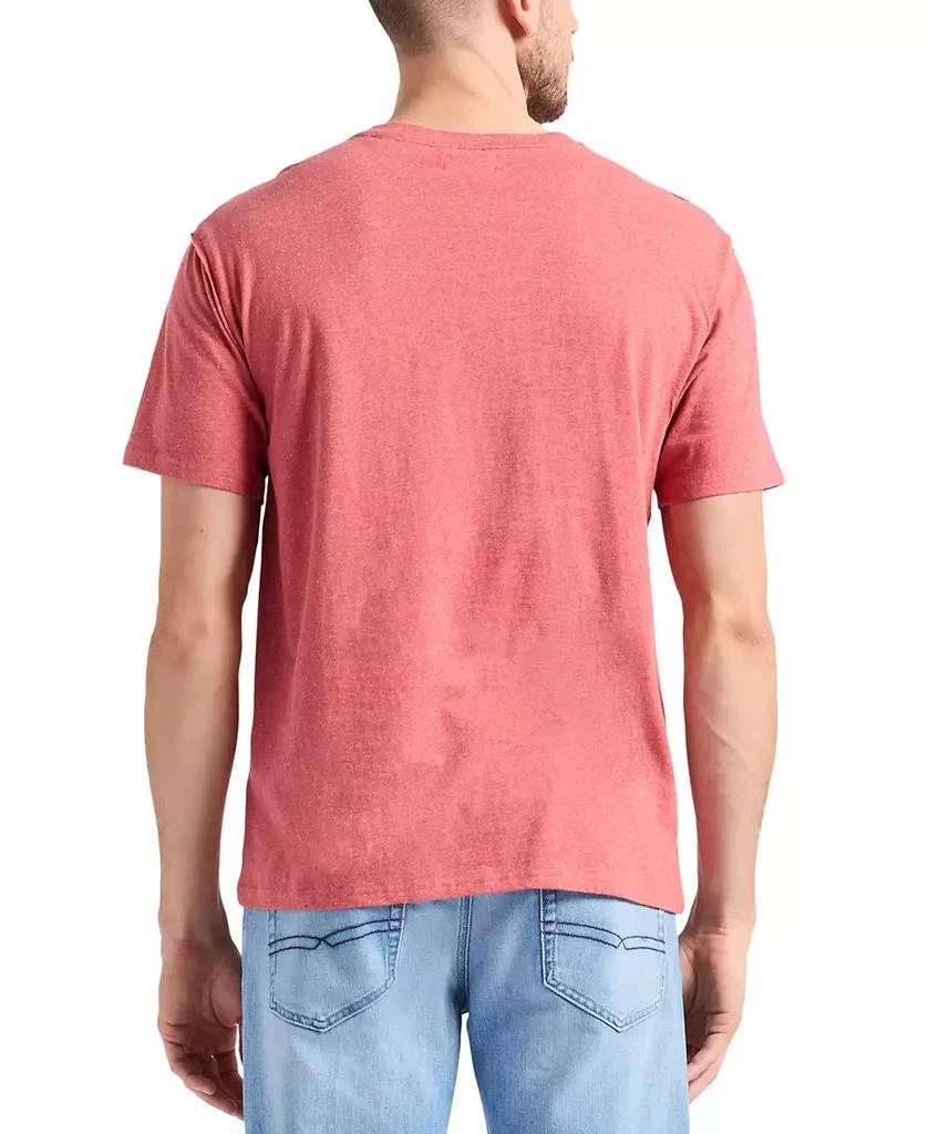 BUFFALO David Bitton Men's Kitform Short Sleeve Speckled Jersey Henley 5