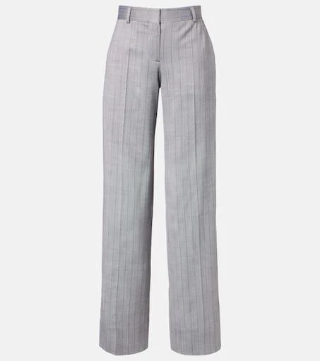 Stella McCartney Striped wool wide-leg pants 1