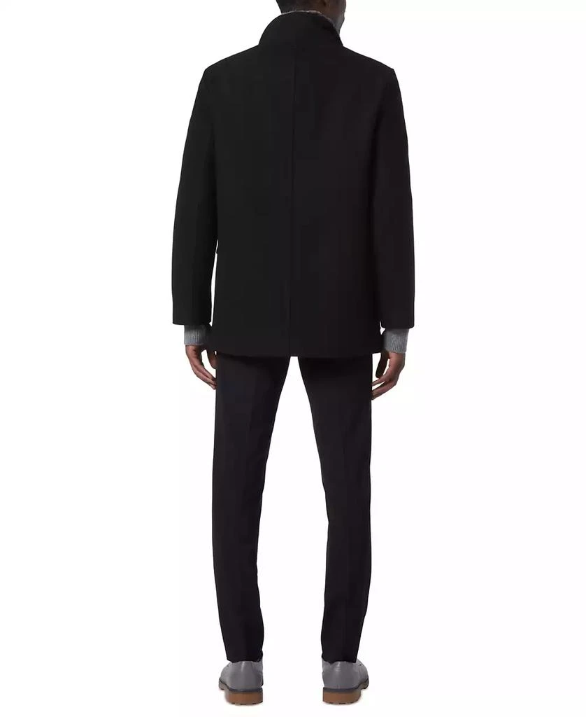 Marc New York by Andrew Marc Men's Brooks Melton Wool Car Coat with Faux Fur Collar 2