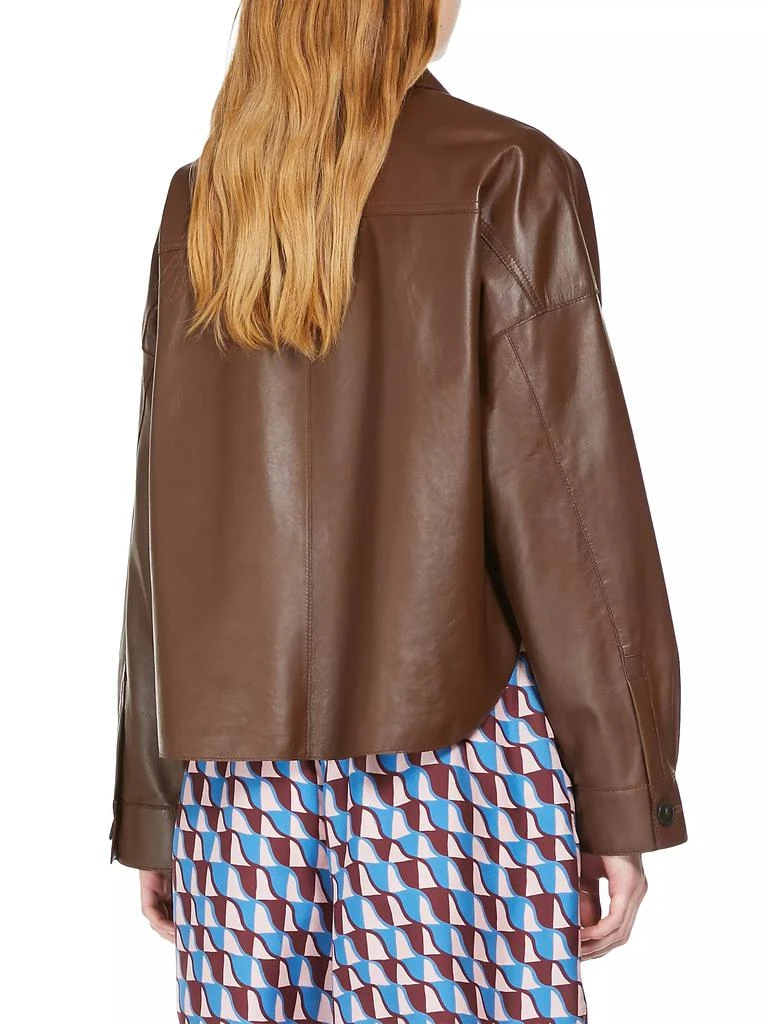 Weekend Max Mara Buono Boxy Leather Shirt-Jacket 3