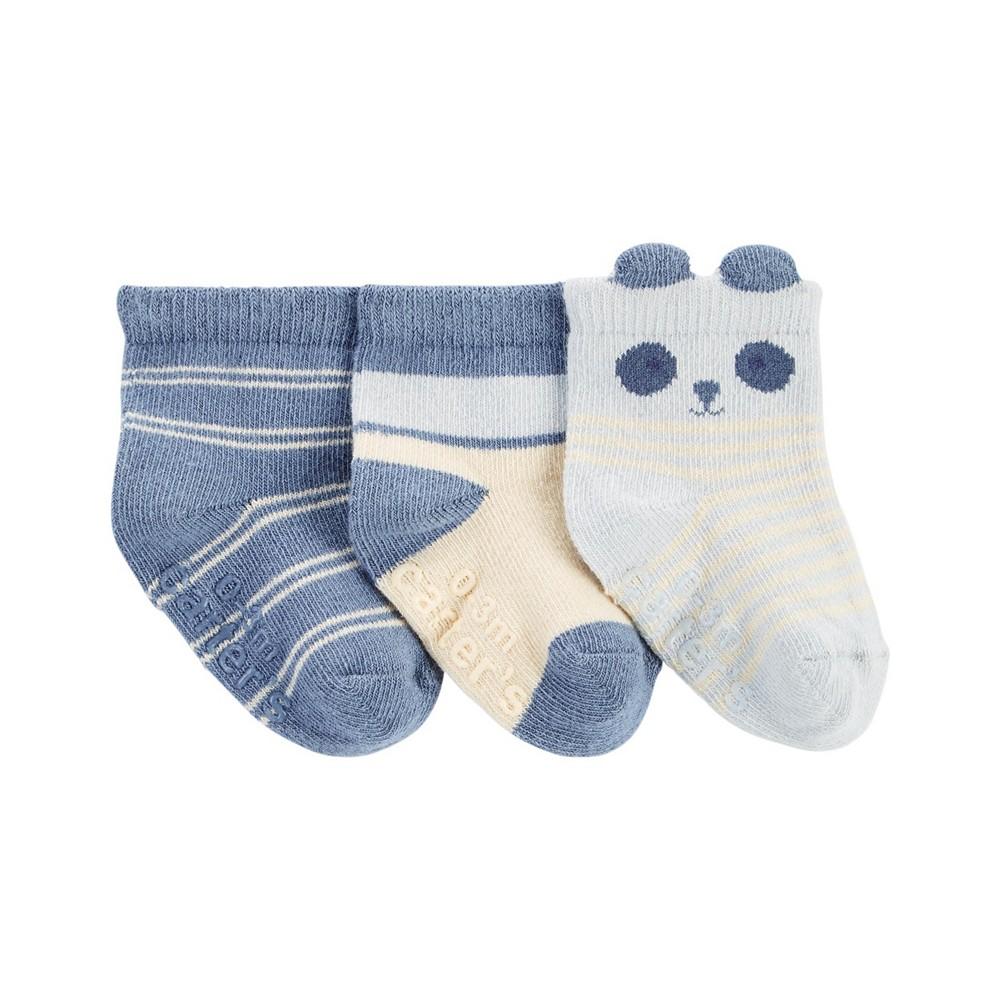 Carter's Baby Boys Panda Socks, Pack of 3