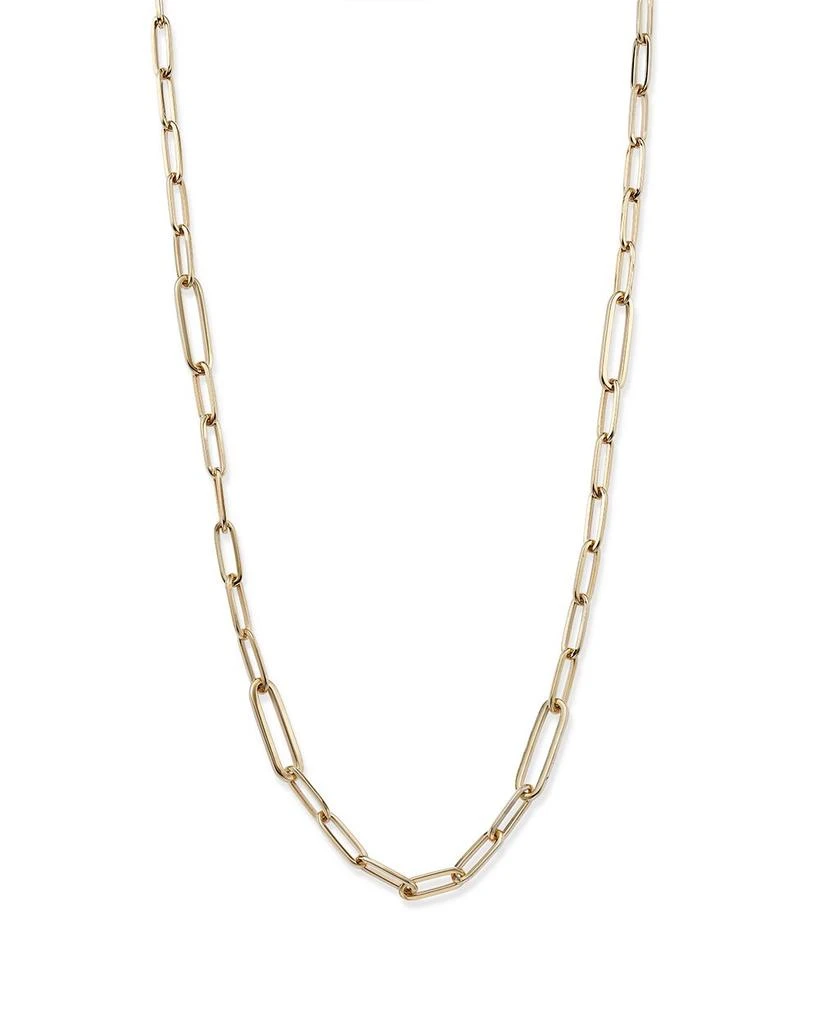 Alberto Amati 14K Yellow Gold Paperclip Link Chain Necklace, 18" 1