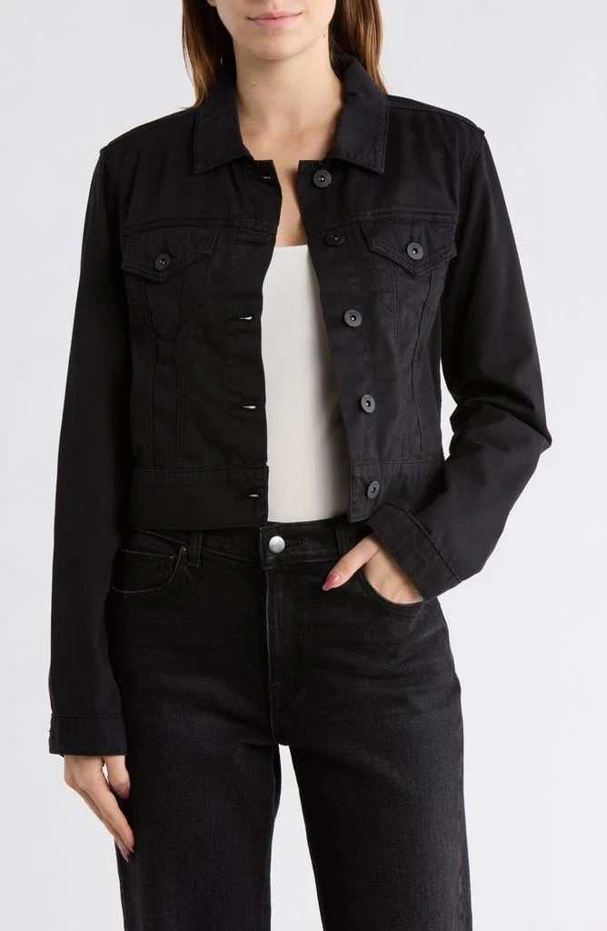 Paige Chara Crop Denim Shirt Jacket