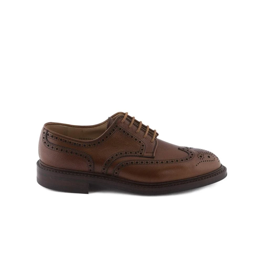 Crockett & Jones Pembroke Tan Scotch Grain Calf Laced Up Derby Shoe 2