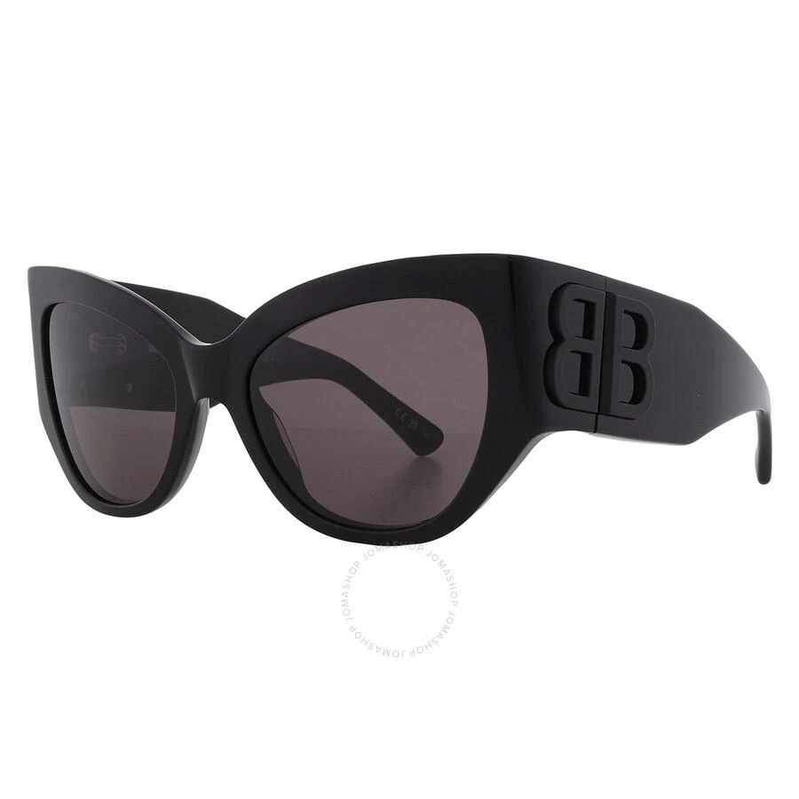 Balenciaga Grey Butterfly Ladies Sunglasses BB0322S 001 57 2