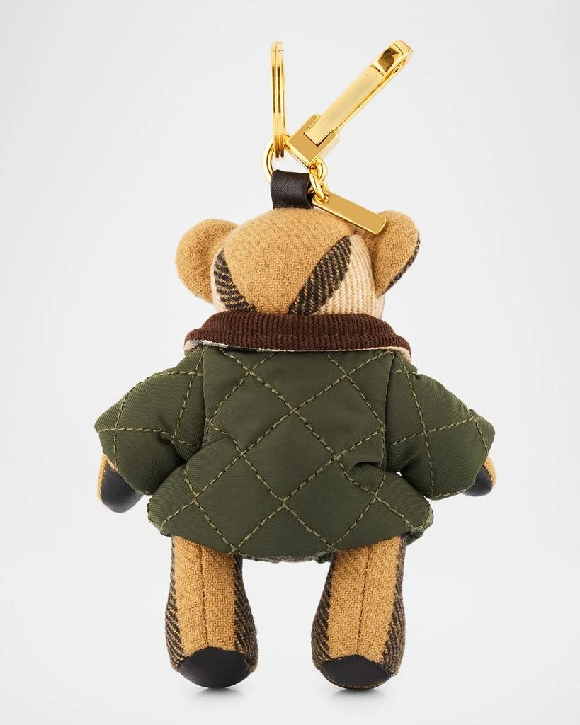 Burberry Thomas Check Cashmere Teddy Bear in Quilted Jacket Bag Charm 3