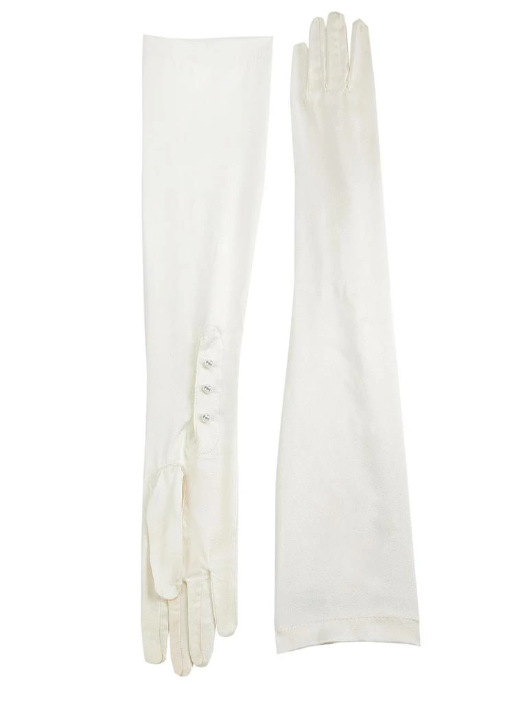 Carolina Amato Silk 3-Button Opera Gloves 1