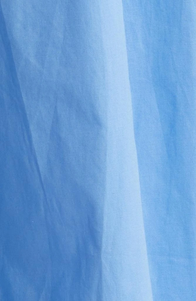 Charles Henry Scallop Stretch Poplin Midi Sundress 6