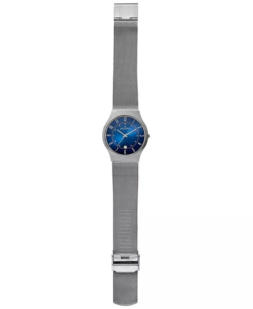 Skagen Men's Grenen Gray Stainless Steel Mesh Bracelet Watch 37mm 3