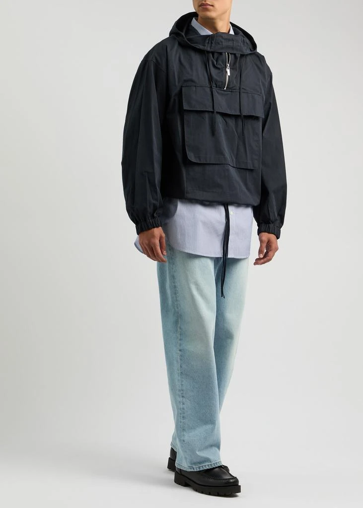Helmut Lang Hooded cotton-blend jacket 4