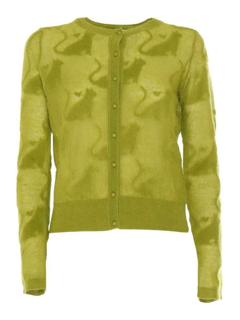Max Mara Alvaro Lime Green Cardigan 1