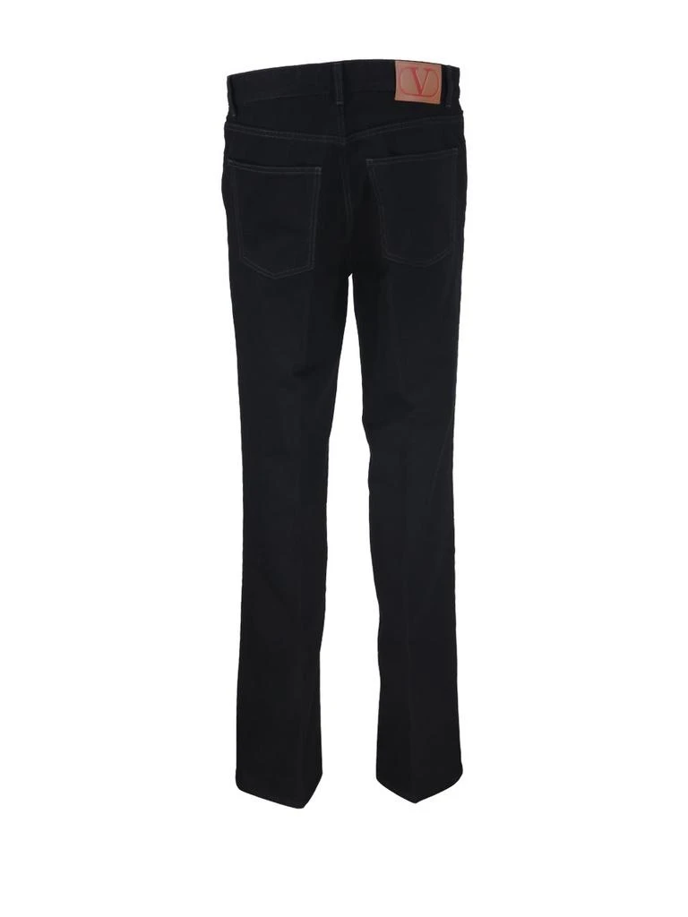 Valentino Valentino Logo Patch Straight Leg Jeans 2